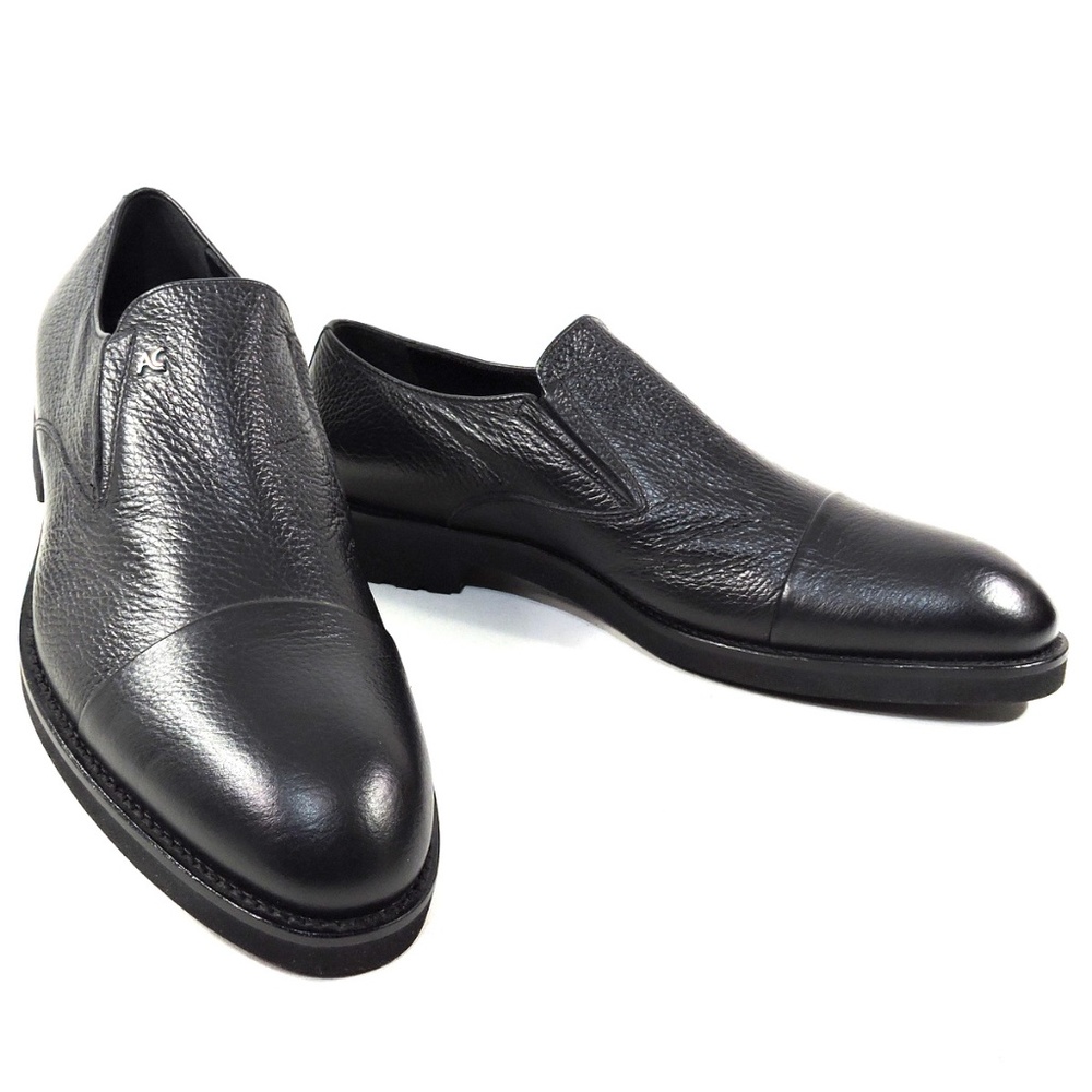 ALBERTO CICCIOLI 🇮🇹 MEN'S BLACK SOFT LEATHER COMFORT LOAFERS